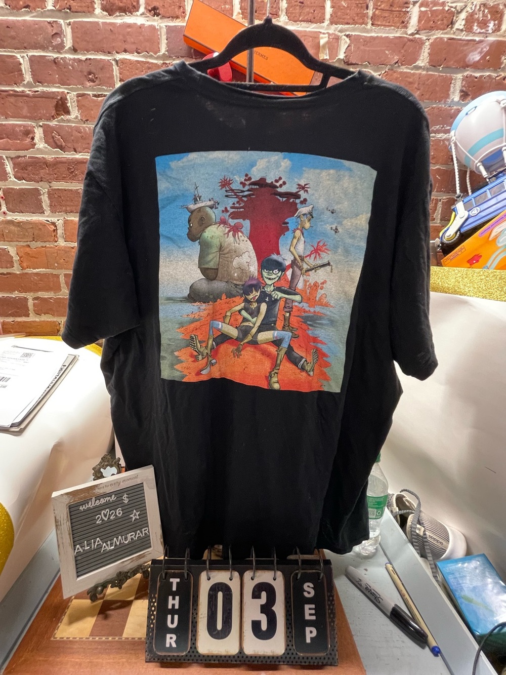 Gorillaz Plastic Beach Album Stranded T-Shirt 2 side